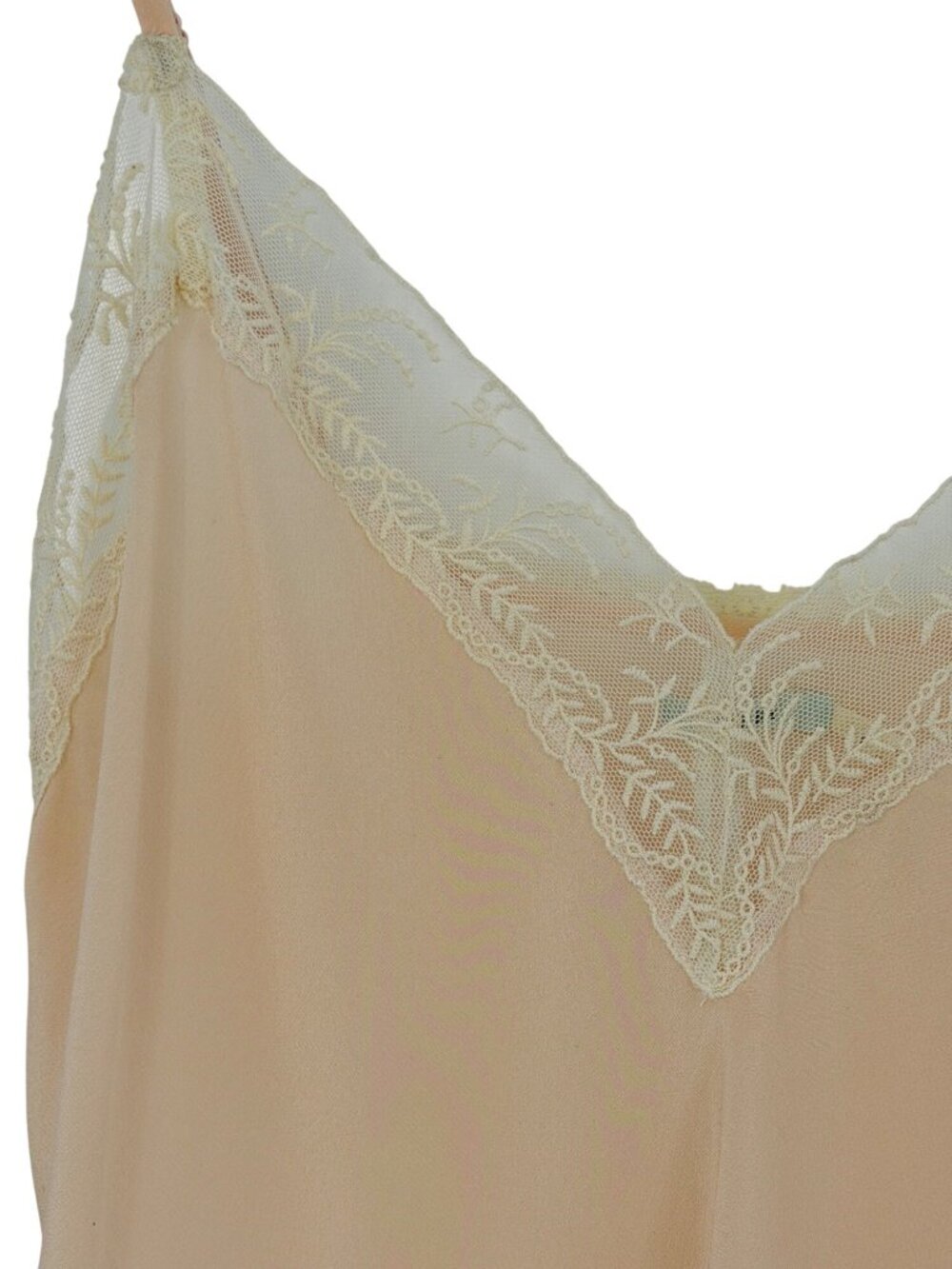 Urban Outfitters Pale Pink Silk Lace Trim Camisole Top | Mid 2010s Romantic Boho - Picture 13 of 16